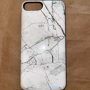 iPhone 8plus luxy lemon white and black marble charging case